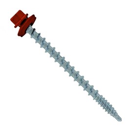 Fasteners Plus ST Fastening #10 x 2-1/2" Kwikseal Woodbinder Metal Roofing Screws Metal-to-Wood Rustic Red (Pack of 250)