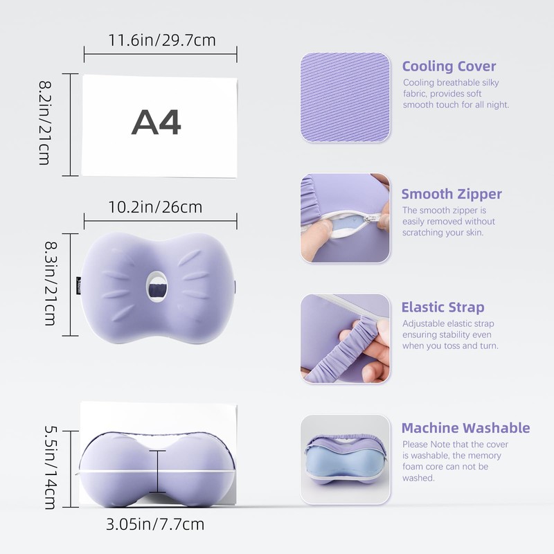 Ruizman Knee Pillow for Side Sleepers - Cooling Leg Pillow