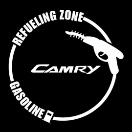Camry Tank Cover Sticker Fuel Lid Car Fuel Outlet Decal Universal Heat Resistant Fashion 1 Piece (White, Camry)