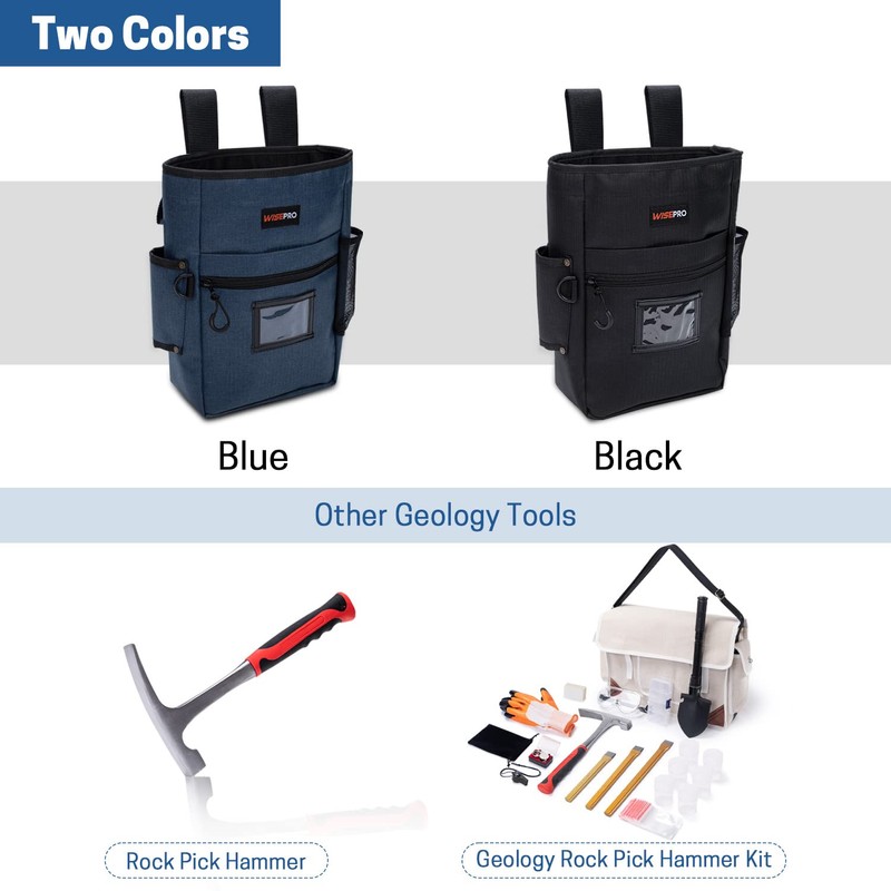 WISEPRO Metal Detecting Pouch Bag, Portable Waist Digger Tools Bag,