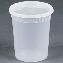 24set 32oz Clear Food Takeout Soup Container with Lids