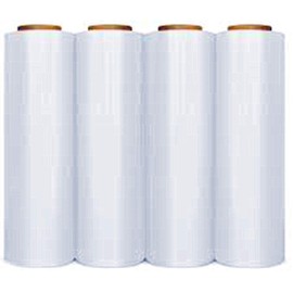 18" x 1000 Ft 80 Gauge 4 Pack Clear Stretch Wrap Industrial Strength 6.7lb/per roll, 27.6lb/per Box Cling Plastic Pallet Supplies Durable Self - Adhering, Packing,Moving, Heavy Duty Shrink Film Rolls