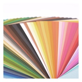 Vaessen Creative 2927-990 Florence Cardstock Paper, Bright Colours, 216 g/m², DIN A4, 60 Pieces, Texture, for Scrapbooking, Card Making, Punching and Other Paper Crafts, Multi