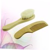 SAFIGLE 2PCS Wooden Comb and Brush Set for Adults Soft
