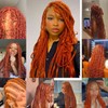 Braiding Hair Pre stretched Ginger Boho Braiding Hair 6Packs/Lot Curly