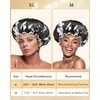 mikimini Large Shower Cap for Women Long Hair, Black and