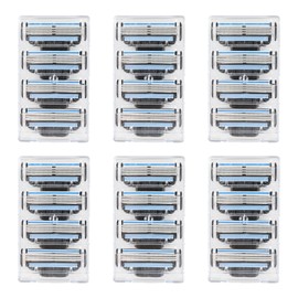 Pack of 24 Mach3 Razor Blades for Razors, Razor Blades Refills Replacement Blades for Wet Razors Men with Triple Blade System, Durable and Skin-friendly Precision Blades