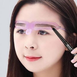8-Piece Eyebrow Drawing Guide Stencil Kit for Perfect Brows Stainless Steel 10ea