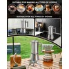 10oz 6 Cup Stovetop Moka Pot Food Grade Stainless Steel