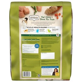 Real Chicken & Brown Rice Recipe Dry Cat Food, 14 Lb. Bag, Complete and Balanced Nutrition for Adult Dogs