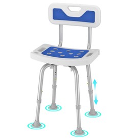 Bath Seat and Shower Chair with Backrest, Suitable for Elderly and Bariatric Individuals.