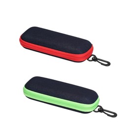 ZesNxj Pack of 2 Portable Glasses Case, Glasses Case with Zip for Sunglasses and Everyday Glasses, Ideal for Travel and On the go, Protects Against Scratches and Dust