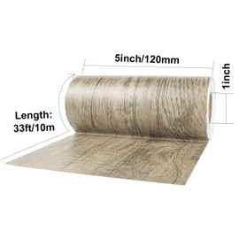 BOMEI PACK Gray Coffee Wood Grain Repair Tape 1Roll 4.7inch X 33ft,Self Adhesive Repair Patch for Furniture, Floors, Cabinets, Windows, Doors, RV, Home Decor and DIY Projects