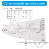 Yuannee Parabolic Stencil,3 PCS Drafting Tool Multifunctional Standard Parabola Ruler