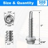 300Pcs Self Tapping Screws, Sheet Metal Screws #8x1, Self Drilling