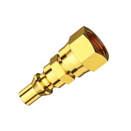 VIEAUBE 1/4'' RV Propane Quick Connect Fittings to 3/8' Female Flare, for Connecting Low Pressure Gas Appliance Heater Grill Fire Pit and RV Propane Quick Connect, 1/4" Quick Connect Plug Fitting