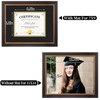Frametory, 7x9 Diploma Frame with (Black/Gold) Double Mat or 11x14
