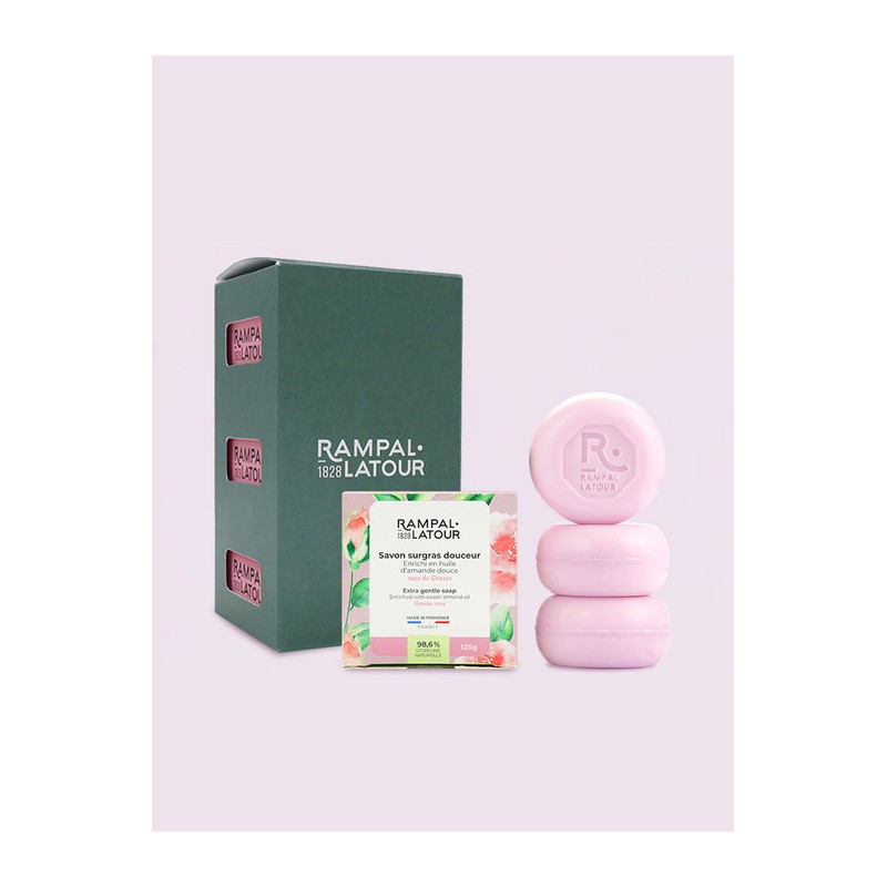 Langpalatour Sabon Ronde Natural Face Soap 125g Rose Set of