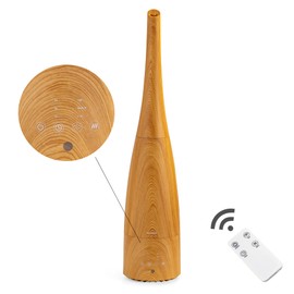 Cool Mist Humidifier,Elecameier Warm and Cool Mist Humidifier for Home/Bedroom with Remote Control Smart Air Humidifier for Desk/Office/Baby Bedroom 25dB Whisper Quiet with Auto Shut off light wood