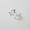 BSLVWG Hoop Earrings for women,Fashion Minimalist Star Small 925 Sterling