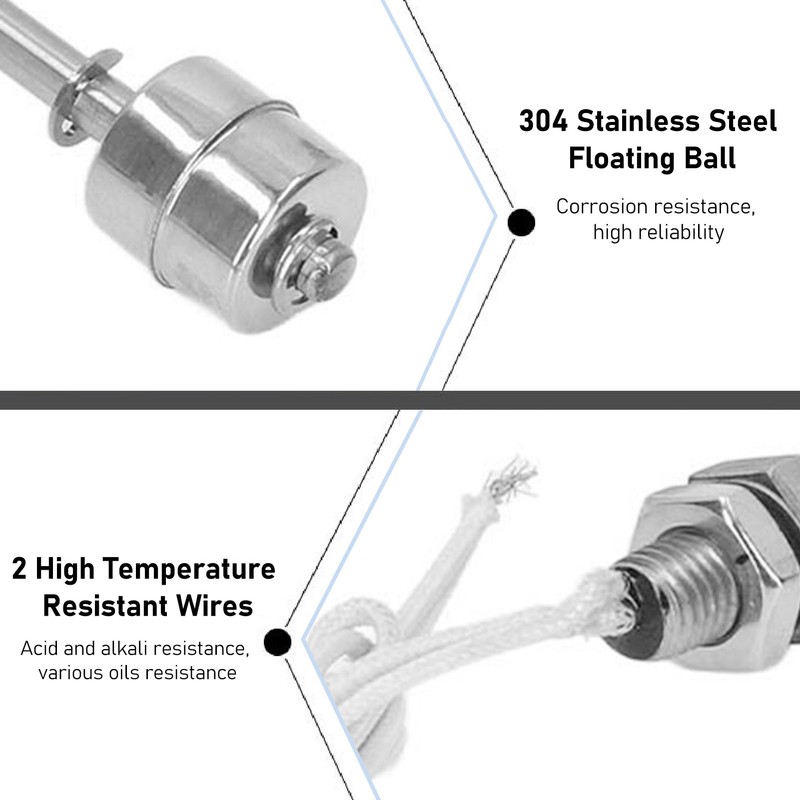Float Liquid Level Switch 304 Stainless Steel Water Level Controller