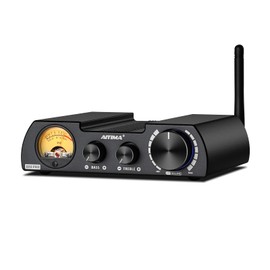 AIYIMA A08 PRO TPA3255 Power Amplifier Bluetooth 5.1 with VU Meter 300W+300W HiFi Class D Stereo Digital Audio Amp 2.0 Channel Amplifier for Passive Speaker Home Audio