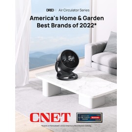 Dreo Fans for Home Bedroom, Table Air Circulator Fan for Whole Room, 9 Inch, 70ft Strong Airflow, 120° adjustable tilt, 28db Low Noise, Quiet, 3 Speeds, 2023 New Desk Fan for Office, Kitchen, Home