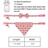 ADOGGYGO Pink Christmas Cat Collar with Bowtie Bandana, Christmas Kitten