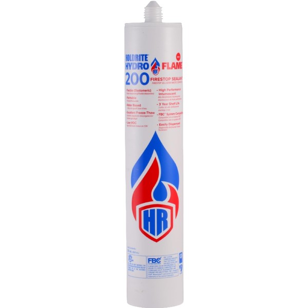 HoldRite HydroFlame 200 Firestop Sealant, 30 Ounces, Elastomeric Water Based,