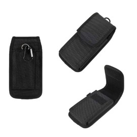 DFV mobile - Case Cover Belt in Nylon with Two Belt Loops Vertical and Horizontal für BBK Vivo Y55 5G (2022) - Black