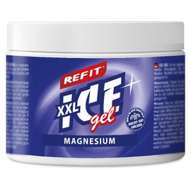 REFIT® Ice Gel Magnesium 500 ml - Extra Schmerzgel - Kühlende Kombination aus Magnesium, Menthol & Kampfer, Traditionelle Massageschmierung nach körperlicher Anstrengung, Regeneration