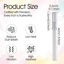 10Pcs Mandrel Drill Bits for Small Sanding Bands, 3.1 MM Mini 3/32 Shank Mini Mandrel Nail Drill Bits for Electric Drills File Machine, Stainless Steel Nails Manicure Pedicure Tool