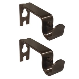 Kowibcl Curtain Bracket, 2 Pcs Holders, Fixed Brackets for 1/2 or 5/8 inch Rods, Bronze