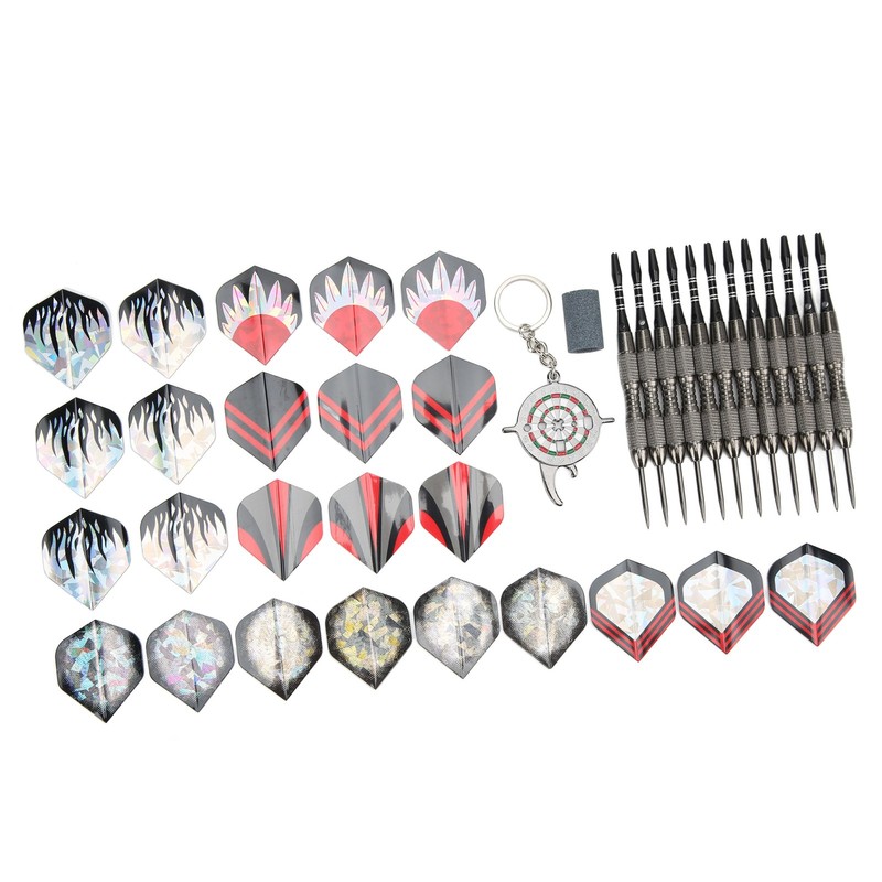 12Pcs Dart Set Stainless Steel Tip Anti Fall Competitive Entertaining