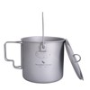 Boundless Voyage Outdoor 1100 ml Titanium Pot with Lid Folding