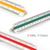 Belegao 1 PCS 30cm Scale Ruler Architect, Plastic Triangular Ruler