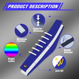 fewfuss Dirt Bike Seat Cover - White Stripe Universial Seat Cover for Dirt Bike - Motorcycle Motorcross Enduro Seat Covers (Blue)