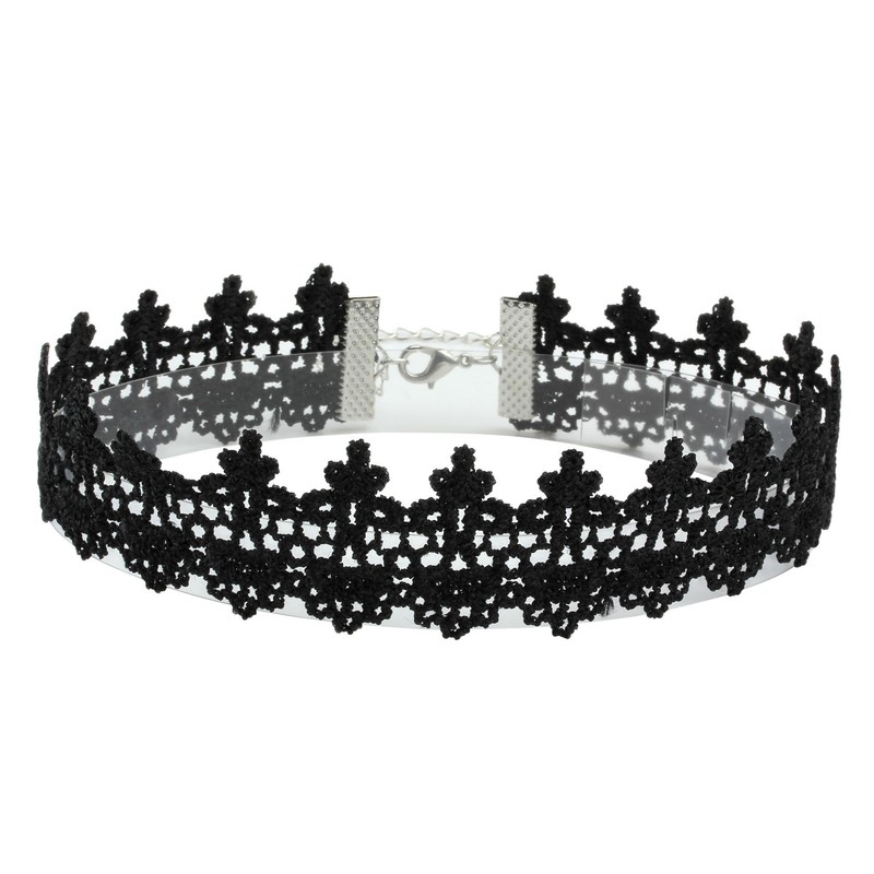 Eigso 8Pcs Gothic Tattoo Lace Choker Necklaces Set for Women