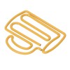 100Pcs Cute Paper Clips Yellow Cup Style Strong Metal Exquisite
