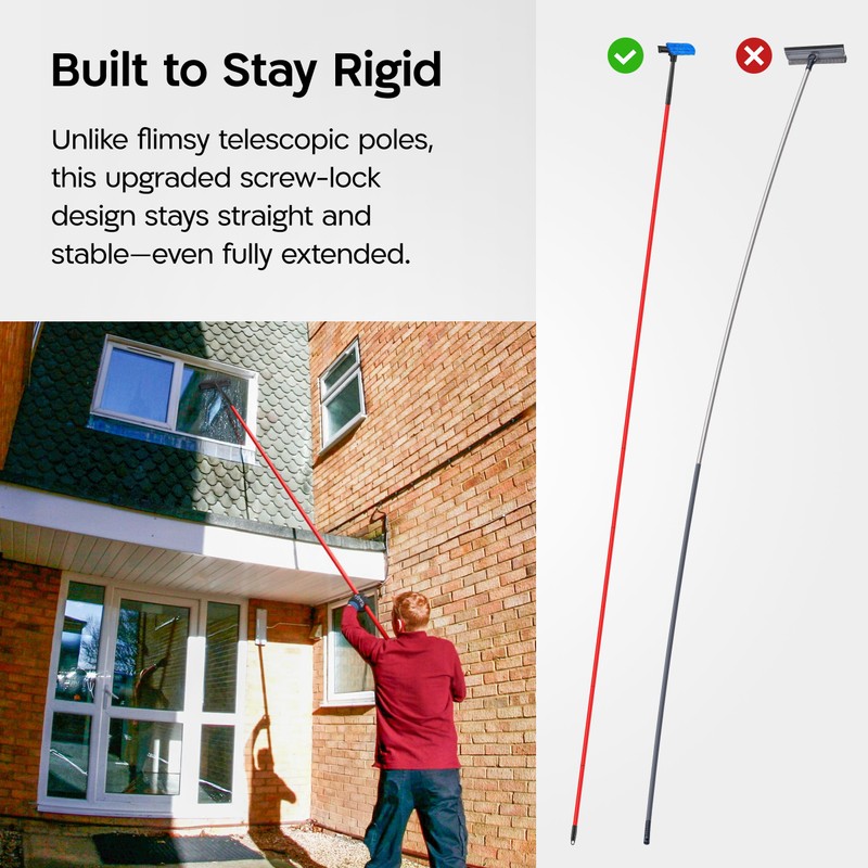 Tyroler Professional Window Squeegee for Home,1 ft-12.5 ft Long Squeegee