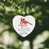 Cardinal Christmas Ornaments Heart-Shape Ceramic Ornament Xmas Tree Holiday Home