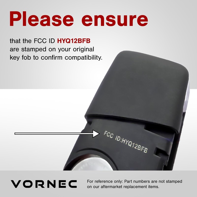 VORNEC Replacement for Toyota Camry Remote Flip Key HYQ12BFB 89070-06790
