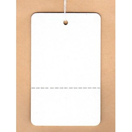 White Solid Tags (Price Tag) 6341 m (37 X 60 mm, Perforated, White/500 Sheets