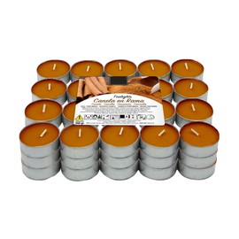 Pack of 60 Scented Tea Lights Cinnamon Sticks