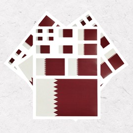 Ysmzzmsy Ysmzzmsy 3 PCS（11.7 x 8.3 Inches ） Qatar Flag Sticker National Decal in Multiple Sizes (Qatar)