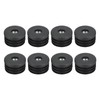 QUARKZMAN Pack of 8 black inserts for round pipes with