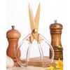 Jasni Transparent Handle Stainless Steel Sharp Powerful Kitchen Scissors Multi-Purpose