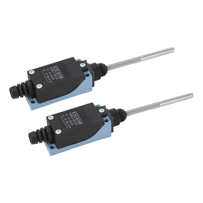 2Pcs Momentary Limit Switch Travel Switch Flexible Coil Spring Rod