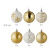 Relaxdays Christmas Baubles Set of 30 Plastic Diameter 6 cm