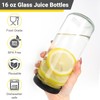 Keketin 16 oz Glass Bottles with Airtight Black Lids,Set of